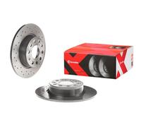 Bremsscheibe BREMBO 08B4131X hinten, gelocht, perforiert, voll, 1 Stück