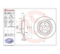 08.D575.11 BREMBO Bremsscheibe PRIME LINE - UV Coated