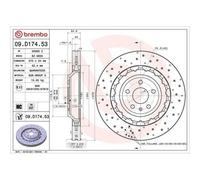 BREMBO Bremsscheibe vorne rechts links innenbelüftet 370mm für AUDI 8V0615301R 8V0615301Q 8V0615301H 09.D174.53