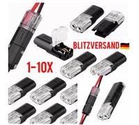 1-10x Auto Stecker Steckverbinder Steckverbindung 2 Polig Wasserdicht KFZ Kabel
