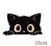 1/2PCS Auto auf kleber Armen Katze stielt mit großen Augen Uhr PVC-Aufkleber
