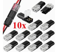 10-50x Auto Stecker 2 Polig Steckverbindung Steckverbinder Wasserdicht KFZ Kabel