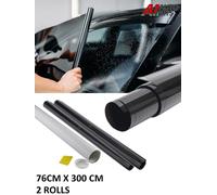 1% 76Cm X 6M Auto Van Büro Bus Fenster Tönungsfolie Ultra Dunkel Schwarz Limo