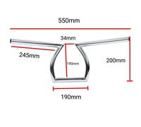 Lenkstange Drag Lenker 1" Z Bar Chrom Für Kundenspezifische Chopper Motorräder