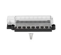 1 In 8 -Out -Klingen Sicherungskasten kompakte Transparente Abdeckung 8 Wege Blatt Sicherungsblockhalter ATO ATC Sicherungskiste für Automobilfahrzeuge 32VDC 100A PC -Kupferkupfer