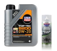 1 Liter LIQUI MOLY Top Tec 6200 0W-20 Motoröl für VW 508 & Öl-Fleck-Entferner