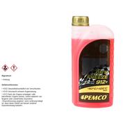 4 (4x1) Liter PEMCO ANTIFREEZE 912+ Frostschutz Fertiggemisch (-40°C)