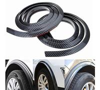 1 Paar 150cm Auto Kohlefaser Kotflügel Zierleisten Radlaufleiste Universal Radlauf Schutzleisten Verbreiterungen Gummidichtung