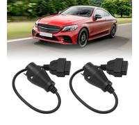1 Pair OBD2 Adapter Cable 38 Pin To 16 Pin Black Replacement For Mercedes- S