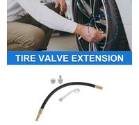 1 Satz 135 Grad Kupfer Reifenventilverlängerung mit flexiblem Kunststoff 300mm