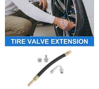 1 Satz 45 Grad Kupfer Reifenventilverlängerung mit flexiblem Kunststoff 180mm