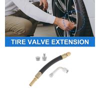 1 Set 90 Grad Kupfer Reifenventilverlängerung mit flexiblem Kunststoff 140mm