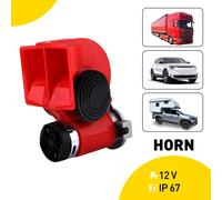 1 Stk 12V Fanfare Druckluft Lufthorn Horn Hupe Rot Kompressor LKW PKW Boot De