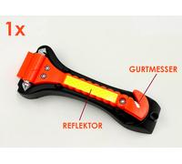 FIRST AID ONLY 2-in-1 Notfallhammer mit Sicherheits- gurtschneider im Griff, inkl.