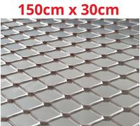 1 Stück Streckgitter Renngitter Racegitter 150x30cm silber Alu 1,5m 1,5 Meter