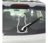 1 Stück süßer Scheibenwischer Katzen Aufkleber, PVC reflektierende Dekoration für General Motors, Autoaufkleber, Motorräder, Autoteile