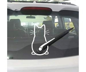 1 Stück süßer Scheibenwischer Katzen Aufkleber, PVC reflektierende Dekoration für General Motors, Autoaufkleber, Motorräder, Autoteile