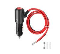 1 Stück Zigarettenanzünder Stecker mit Schalter 12V Verlängerungskabel KFZ Stecker Steckverbinder 12V 55cm Kabel 15A Sicherung für Auto LKW Wohnmobil Boot inklusive 2 transparente Schutzhüllen