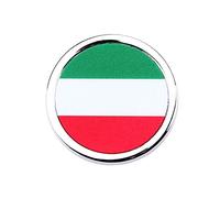 1 stücke Auto außen zubehör Italien Flagge Aufkleber Metall Mini runde Emblem für Toyota Rover Dodge Skoda Audi