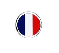 1 Stücke Auto Exterior Zubehör Frankreich Flagge Aufkleber Metall Mini Runde Emblem Für Toyota Rover Dodge Skoda Audi