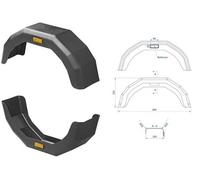 ProPlus 1 x Kotflügel Anhänger 13 Zoll Kunststoff 805x203x325mm Schutzblech