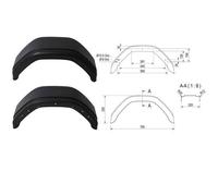 Pro Plus Kotflügel schwarz für Anhänger Kunststoff 14 Zoll (2275)