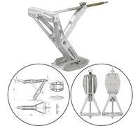 1 x Wohnwagen Stütze 1000Kg 605x280mm H470mm Kurbelstütze + Stützplatte Anhänger