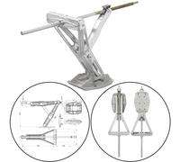 1 x Wohnwagen Stütze 605x280mm H470mm 1000Kg Kurbelstütze + Stützplatte Anhänger