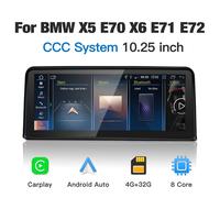 10.25" Android CarPlay Radio Stereo Headunit GPS Auto Nachrüstung BMW E70 X5 CCC