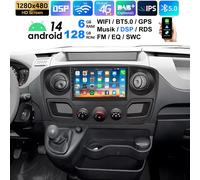10" +8-Core 6+128G Autoradio Für Opel Movano B Renault Master 3 Carplay GPS Navi