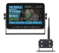 VSG24 10“ Element Wired PRO HD Funk Rückfahrsystem für Wohnmobil & LKW, KFZ Set Rückfahrkamera kabellos + Monitor DIY Nachrüsten 12V-24V Kamera digital Auto Rückspiegel Pferdeanhänger Dashcam