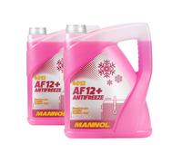 10 Liter (2x5) MANNOL Antifreeze AF12+ Frostschutz Fertiggemisch rot -40°C G12+