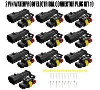 10 Paar KFZ Stecker Steckverbindung Steckverbinder Auto Wasserdicht Kabel 2polig