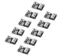 10 Packungen USB Step-Down-Konverter DC-DC Power Modul 6V-32V auf 5V 12V Schnellladung Automatisch für Spannungsanpassung mit LED-Anzeige Multi-Schutz Schwarz DIY Auto