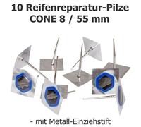 10 Reifenreparatur Pilze CONE 8 / 55 mm Reifenreparatur Wohnmobile LKW Pilze