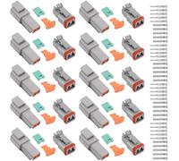10 Sets Deutscher Stecker KFZ 2 Polig, Deutsch Stecker Set, Deutscher Stecker KFZ 2 Polig, DT Steckverbinder Wasserdichter, DT06-2S/DT04-2P DT Stecker Connectors für Auto, Motorräder, LKW