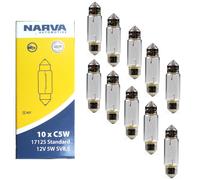 10 Stück 12V 5W Narva Soffitte Birne Glühlampe 11 x 38 mm SV8,5 C5W N239w