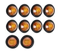 10 Stück 3/4" Seitenmarkierungsleuchten 12V LED, Positionsleuchten Led, 12V/24V Wasserdichte Positionsleuchten mit LED für Auto, Lkw, Wohnmobil, Anhänger, Boot, für Fahrzeugbeleuchtung, Warnung, Gelb