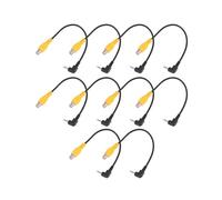 10 Stück AV-Eingangs-Videokabeladapter, 2,5 mm AV-Klinkenstecker auf Cinch-Buchse, Adapterkabel für Rückfahrkamera-Konverterkabel