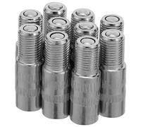 10 Stück Reifenventilverlängerung 27mm, 8mm Loch, Kupfer, Metall | Anschrauben, für Recessed Valve Stems, Tool Free Installation, Leak Prevention, Chrome Finish