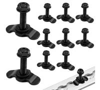 10 Stück Schraubfitting für Airlineschiene M8x40 Airline Fitting für Zurrschienen, Schraubfitting Set Single Endbeschlag zur Ladungsicherung für Wohnwagen,Transporter und Anhänger