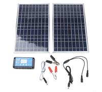 10 W 12 V Solarmodul Erhaltungsladegerät Batterie-Wartungsgerät, für Autos, Wohnmobil, Boot, Motorrad, Schneemobil, IP65, wasserdicht, tragbares Set, Doppelpack