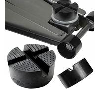 10 x 4.8CM Wagenheber Gummiauflage mit Nut und Profil Schwarz Unterstellbock Gummiblock für Wagenheber Rangierwagenheber Gummiklotz universal für KFZ PKW SUV