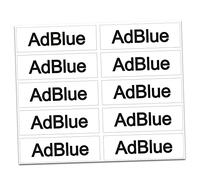 10 x Aufkleber Kraftstoff Kennzeichnung -Finest Folia Tankdeckel Auto Hinweis Brennstoffe AdBlue Benzin Gemisch Diesel Wasser Super (R022-03 Ad Blue)