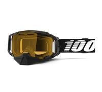 100% 5621-3053-00 Armega Schneemobilbrille OSFM Schwarz / Gelbe Linse