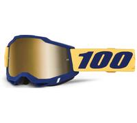 100% Accuri 2 Desoto Brille Blau Gold Verspiegelt