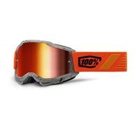 100% Accuri 2 Schrute Radbrille, Grau/Orange, verspiegelte Gläser Orange