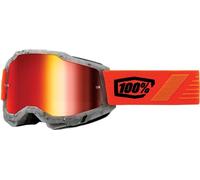 100% Accuri 2 Schrute Radbrille, Grau/Orange, verspiegelte Gläser Orange