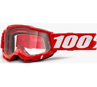 100% Accuri II OTG Essential Motocross Brille, rot/weiß