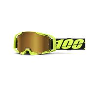 100% ARmatic Goggles Neon Yellow / Mirror True Gold Lens Clothing NEU